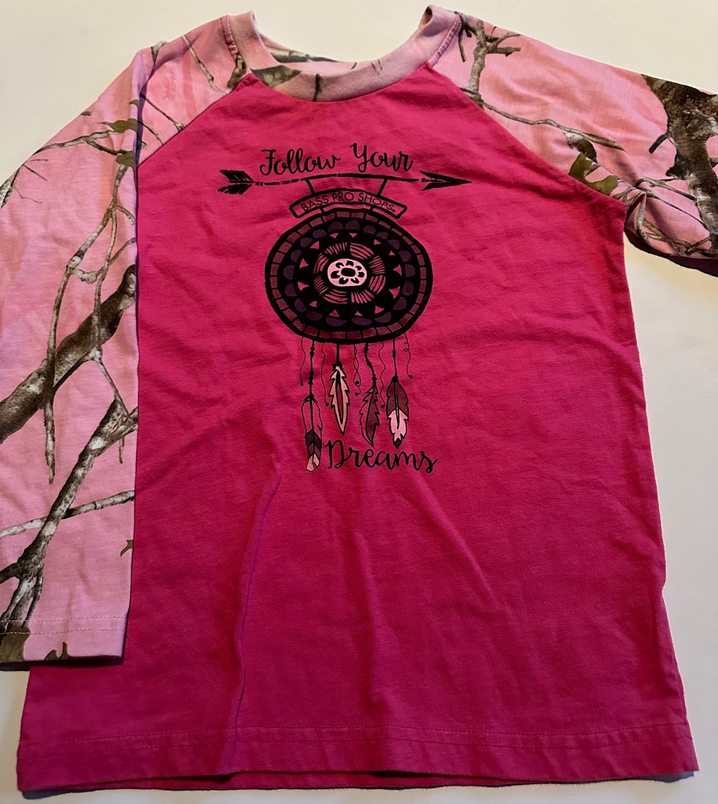 Outdoor Kids, Pink "Follow Your Dreams" Shirt - Size Small (7)