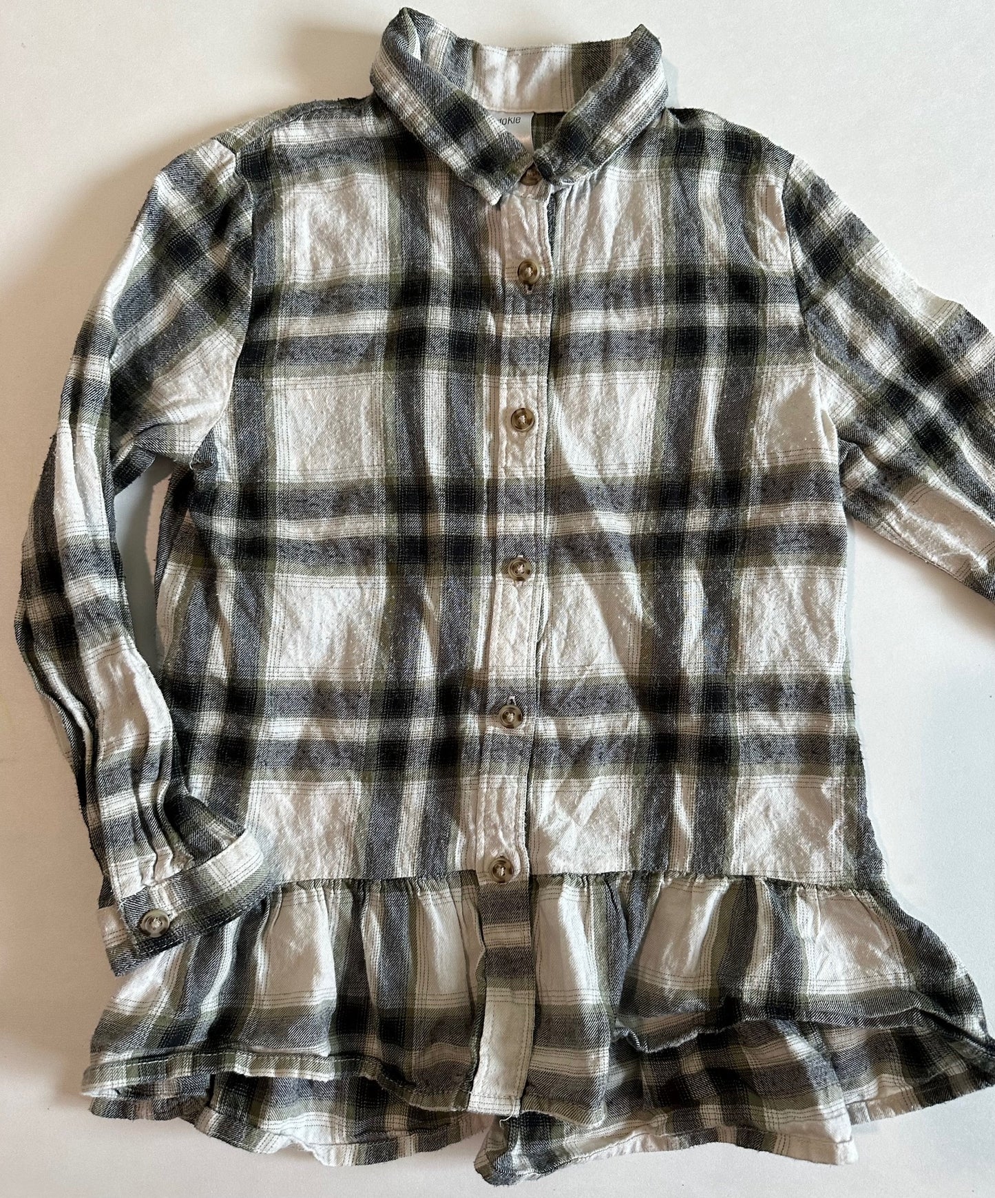 *Play* Okie Dokie, Black and White Plaid Shirt - Size 5T