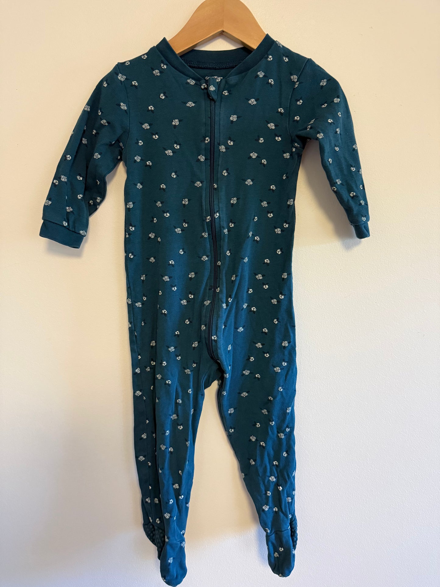 GEORGE BLUE FLORAL SLEEPER SIZE 18-24M