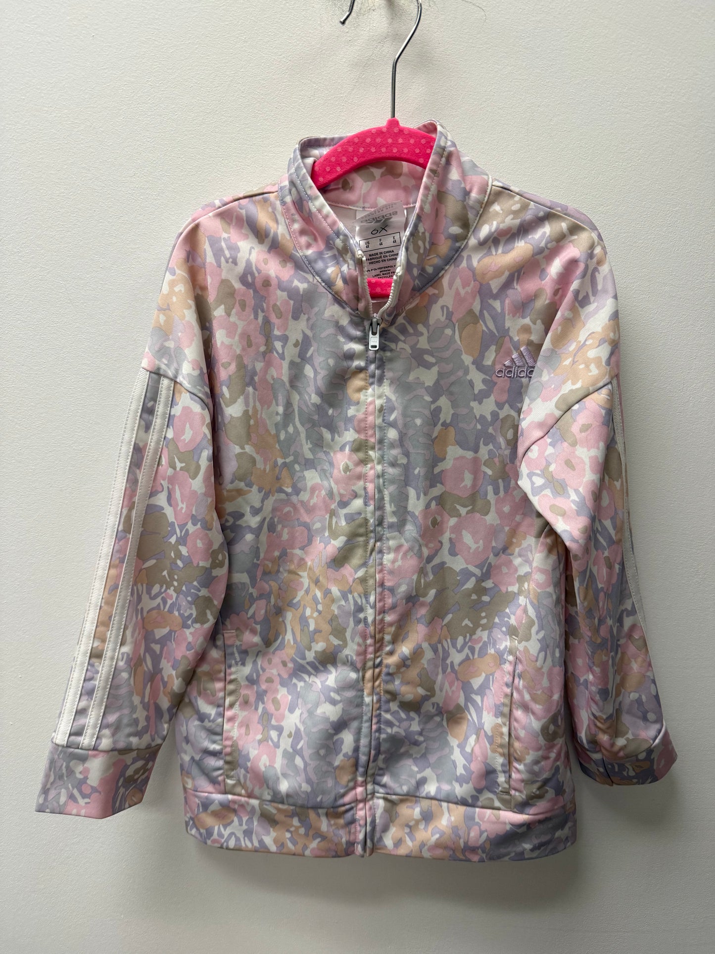 ADIDAS PINK FLORAL SWEATER SIZE 6