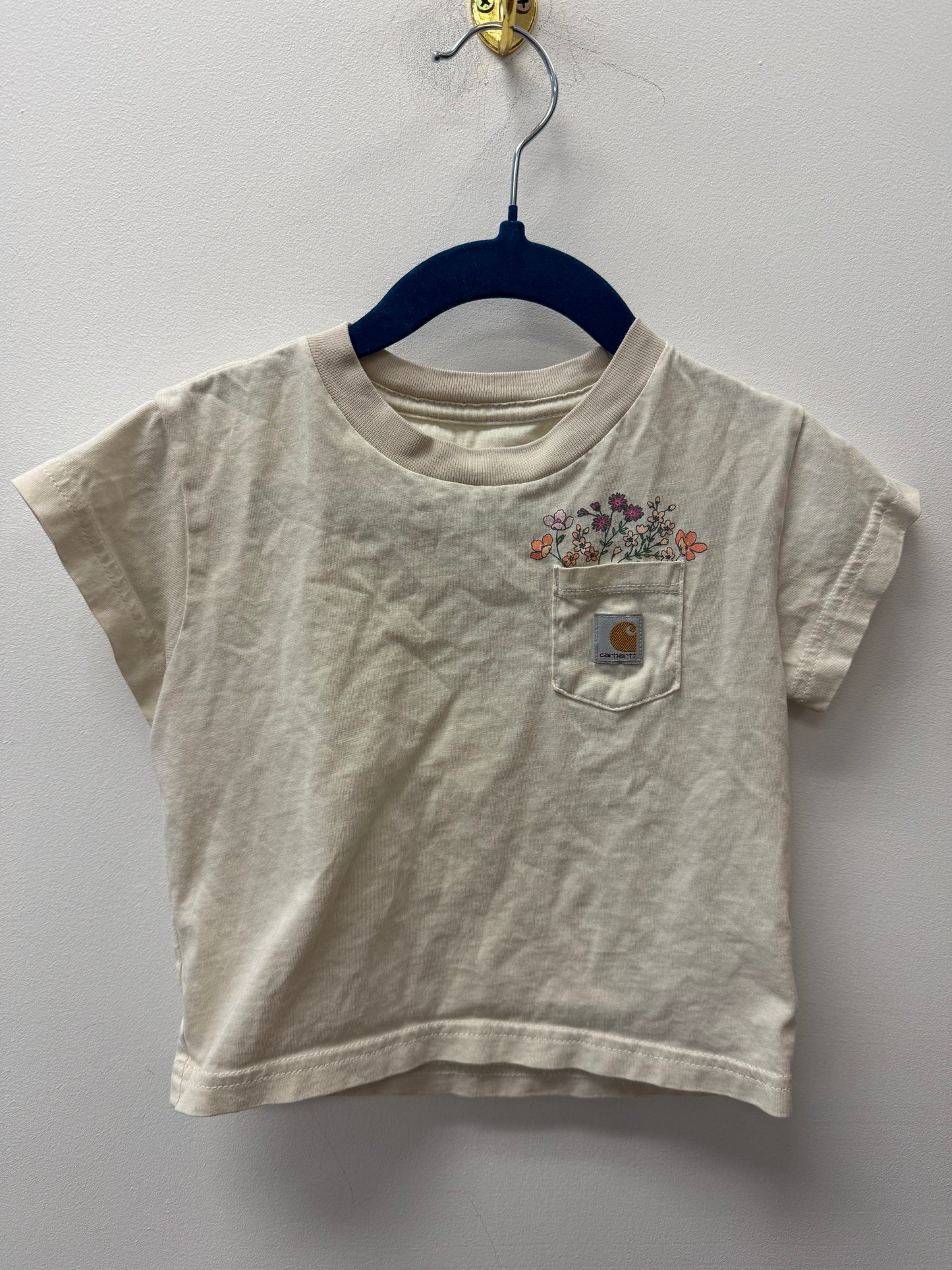 CARHARTT FLOWER POCKET TEE SIZE 2T