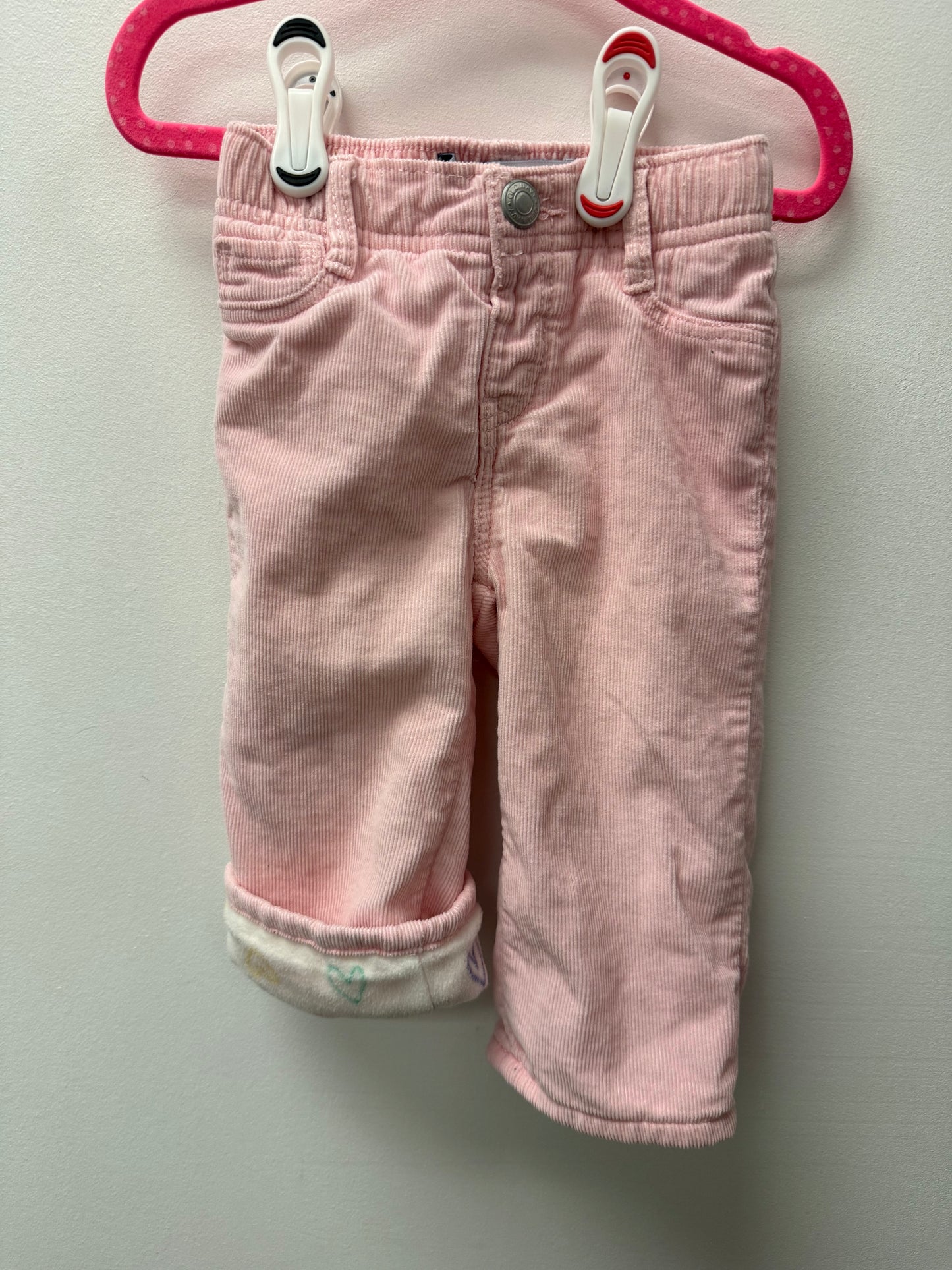 OLD NAVY PINK LINED PANTS SIZE 6-12M