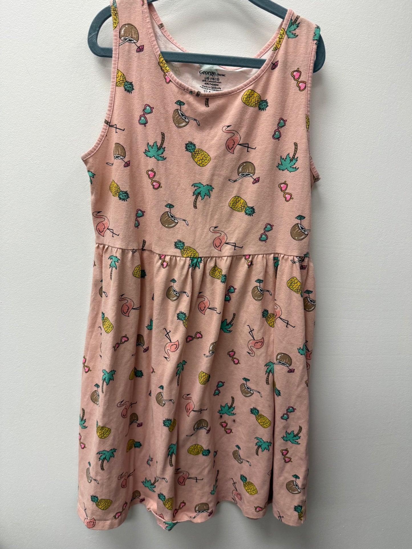 GEORGE FLAMINGO DRESS SIZE 10-12