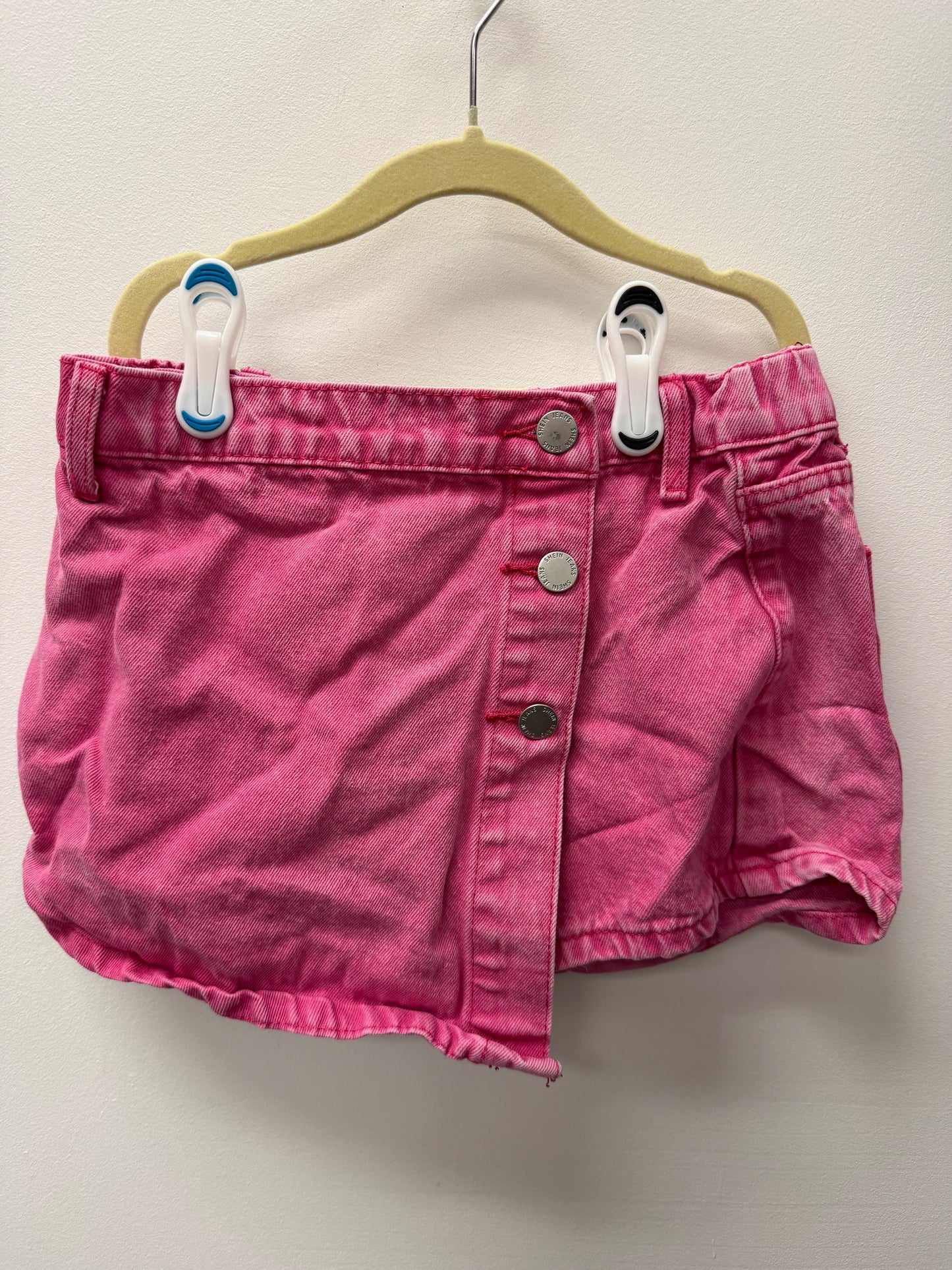 UNKNOWN BRAND PINK DENIM SKORT SIZE 10