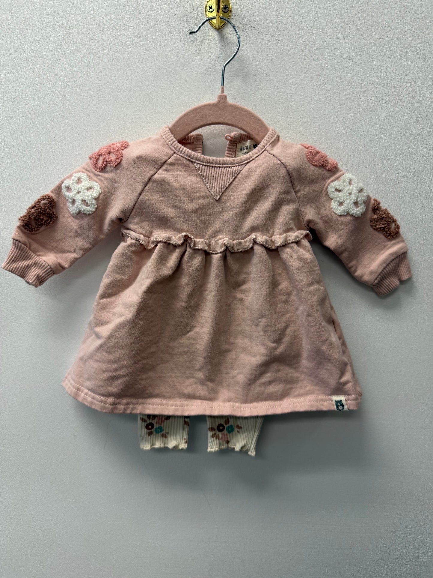 RABBIT + BEAR FLORAL OUTFIT SIZE 0-3M