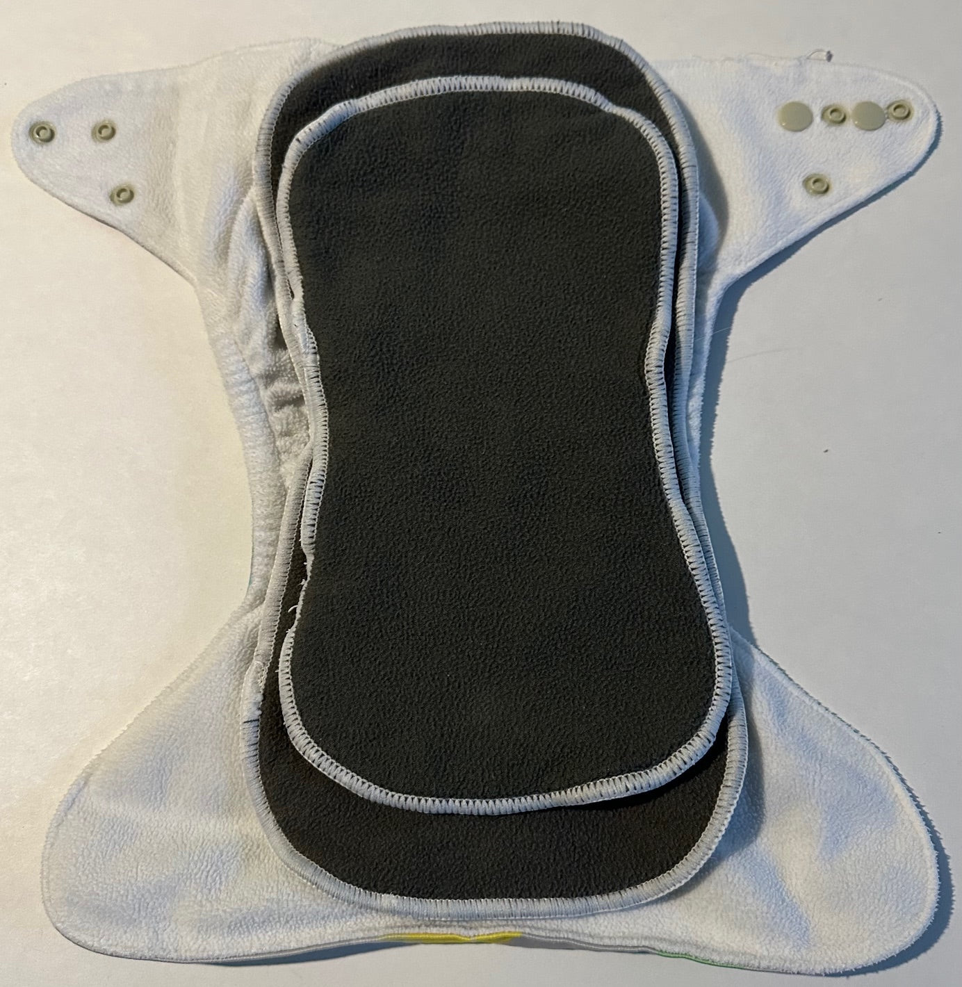 Lil Helper, Grey Jellyfish Cloth Diaper with Inserts - 7-35 Lbs.