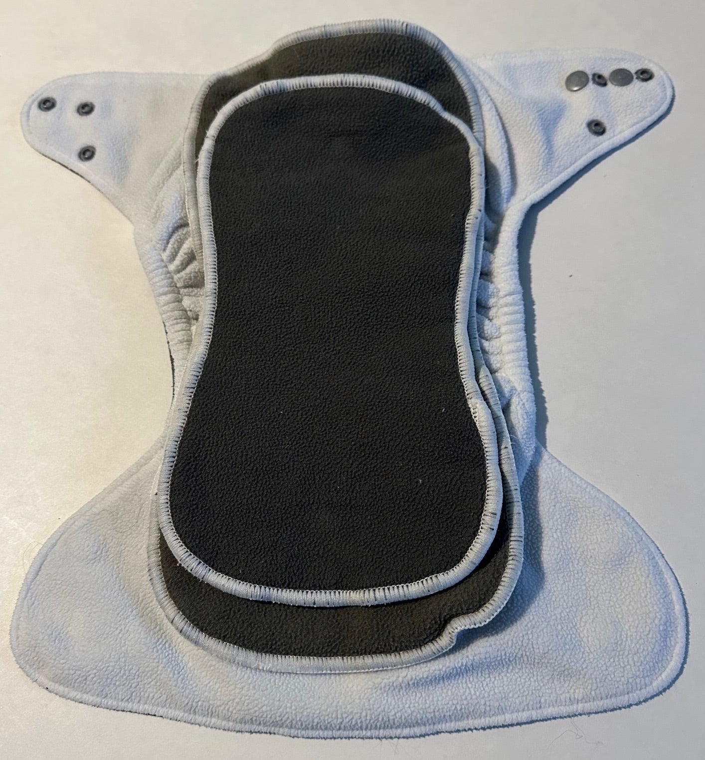 Lil Helper, Grey Cloth Diaper with Inserts - 7-35 Lbs.