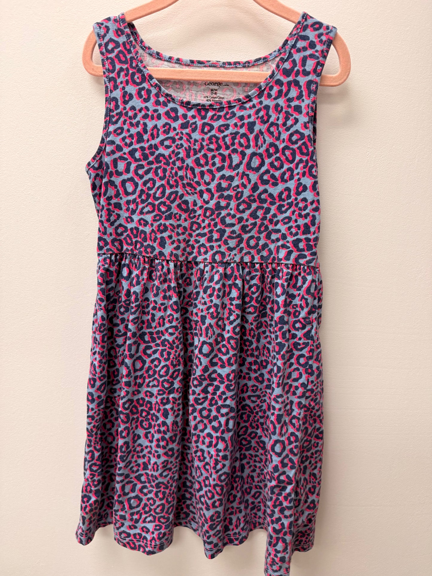 GEORGE CHEETAH DRESS SIZE 7-8