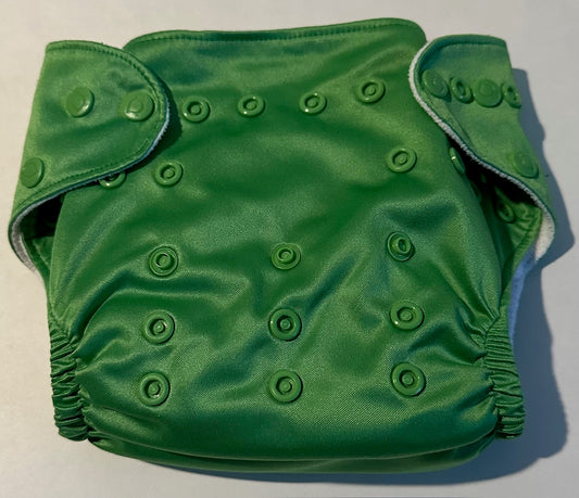 Lil Helper, Green Cloth Diaper with Inserts - 7-35 Lbs.