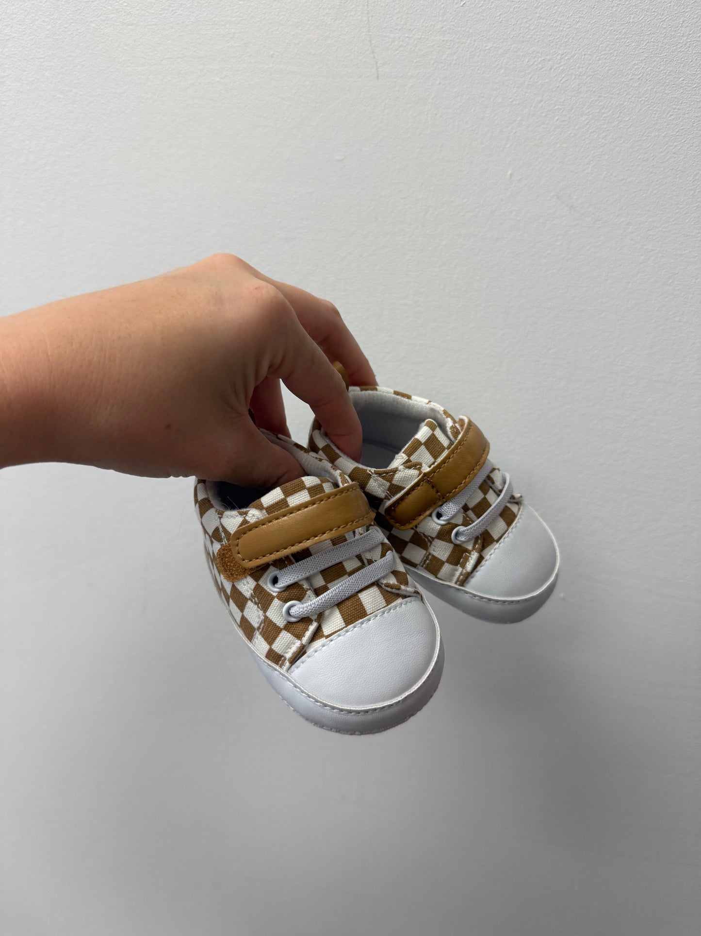 LITTLE ME CHECKERED SHOES SIZE 6-9M