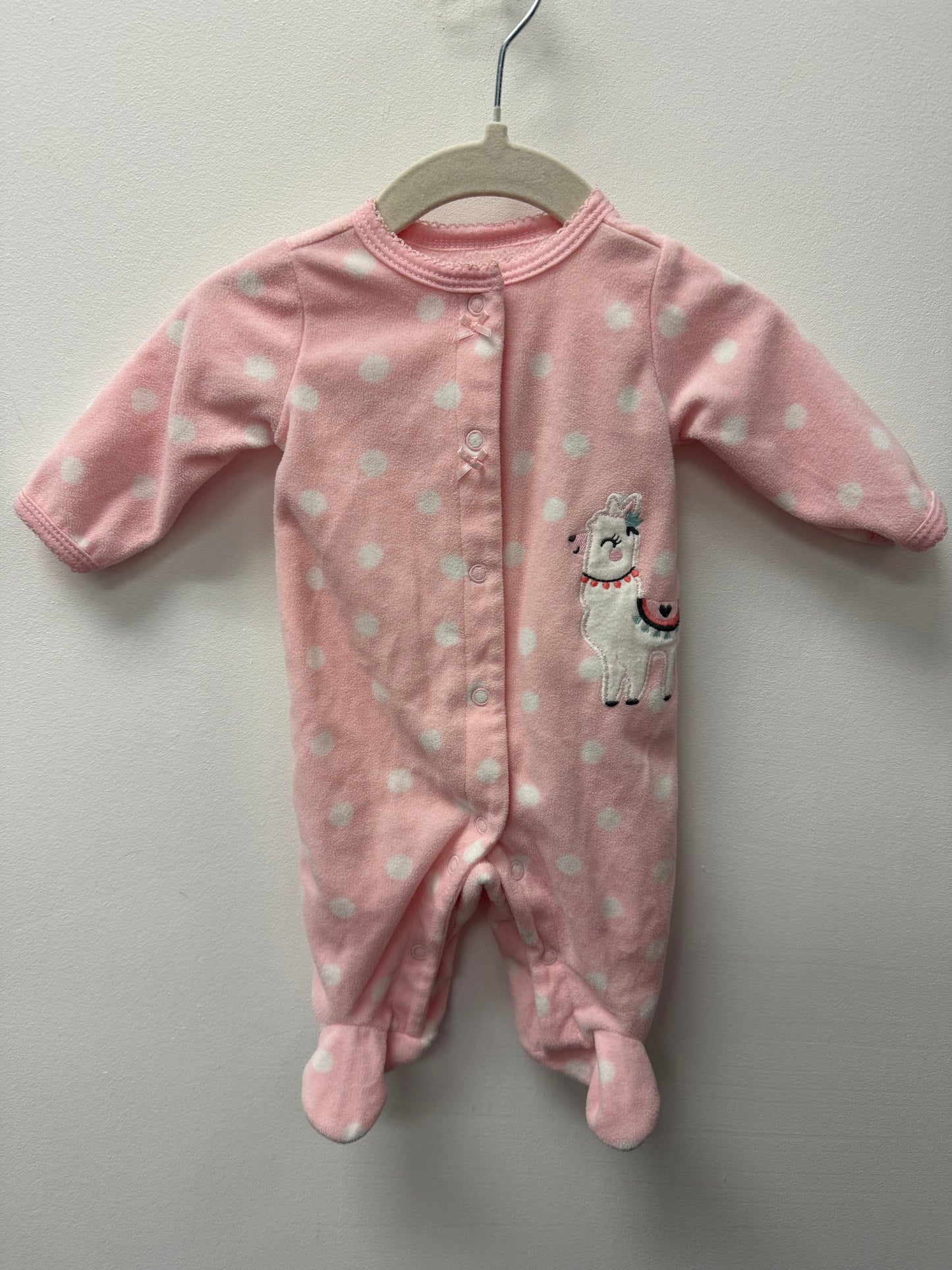 CARTERS FLEECE LLAMA SLEEPER SIZE NEWBORN