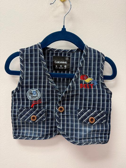 CATMINT BASEBALL VEST SIZE 6-12M