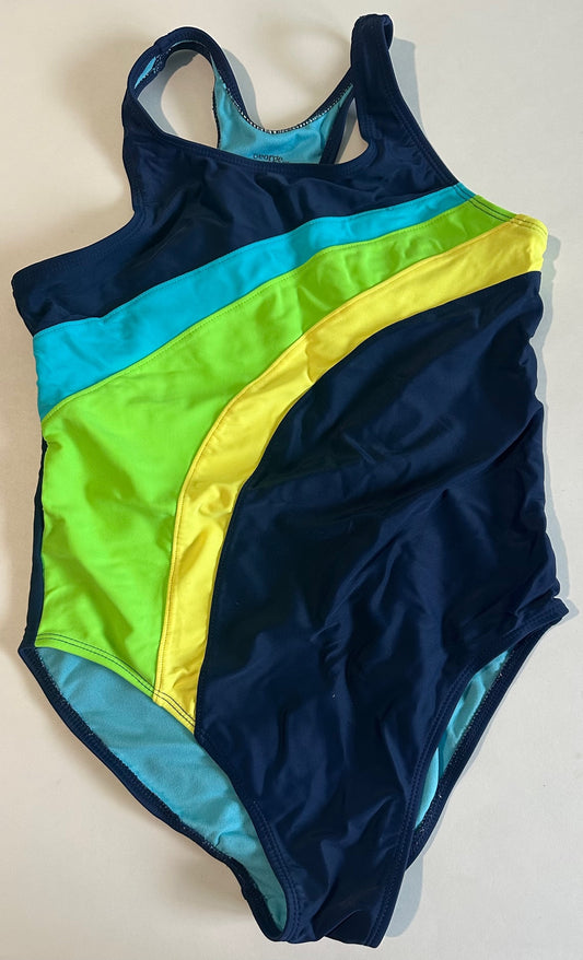 George, Blue, Green, and Yellow Bathing Suit - Size Large (14)