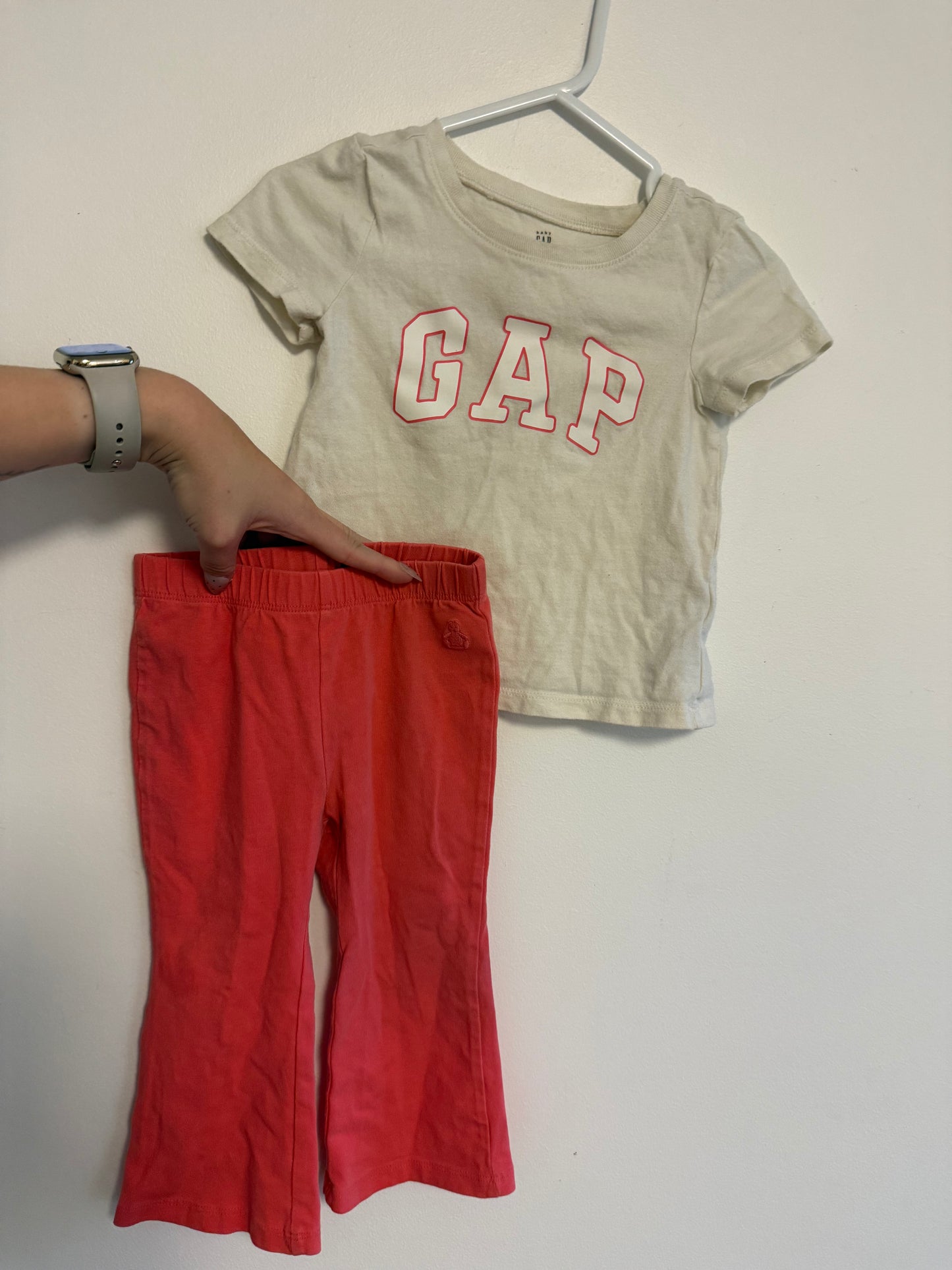 GAP PINK FLARE PANTS OUTFIT SIZE 18-24M