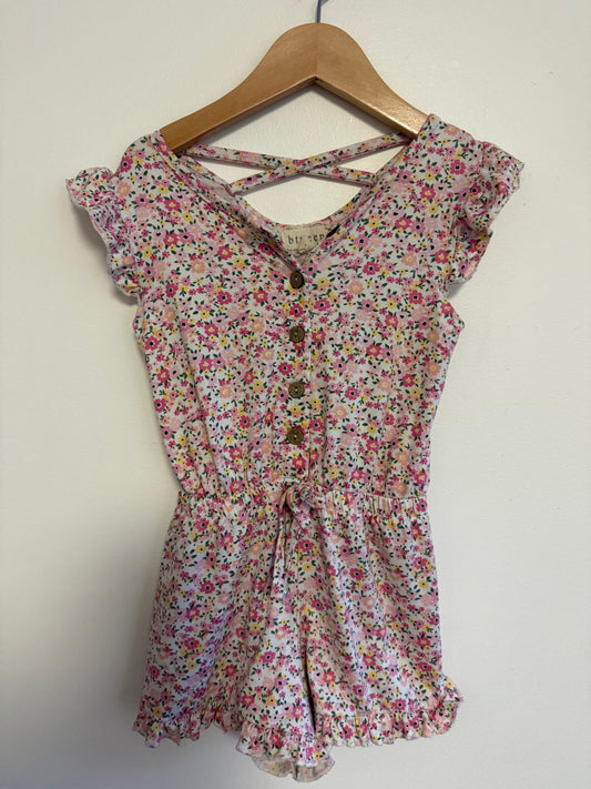BWTEEN FLORAL ROMPER SIZE 4-5
