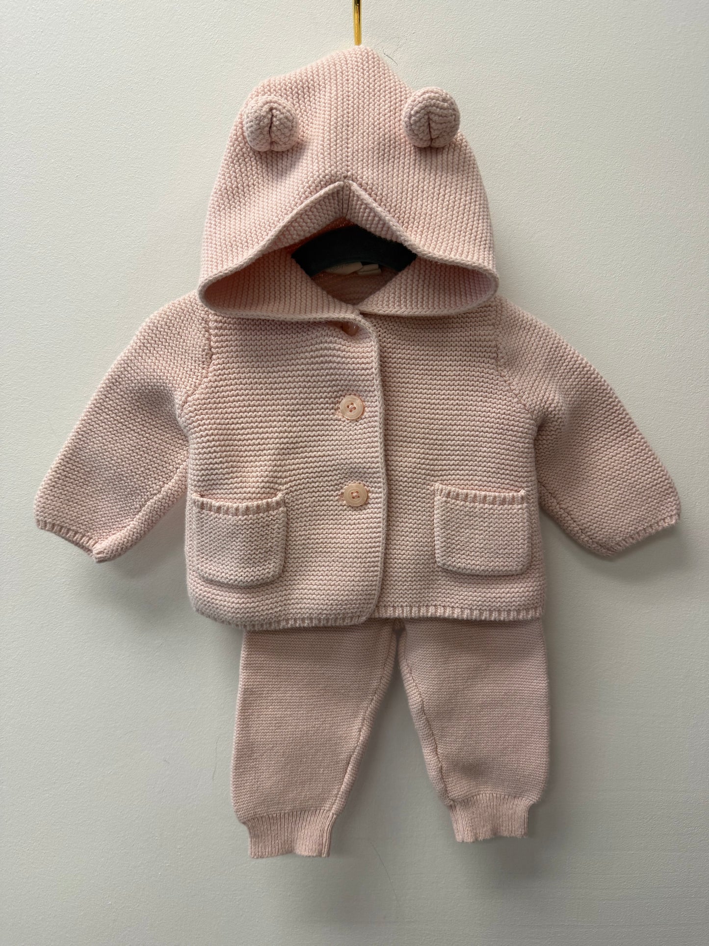 BABY GAP PINK KNITTED OUTFIT SIZE 3-6M