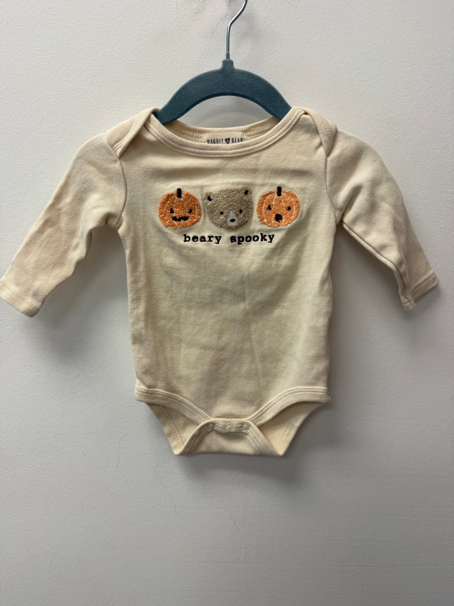 RABBIT + BEAR HALLOWEEN ONESIE SIZE 3-6M