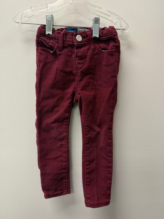 OLD NAVY BURGUNDY JEGGINGS SIZE 3T