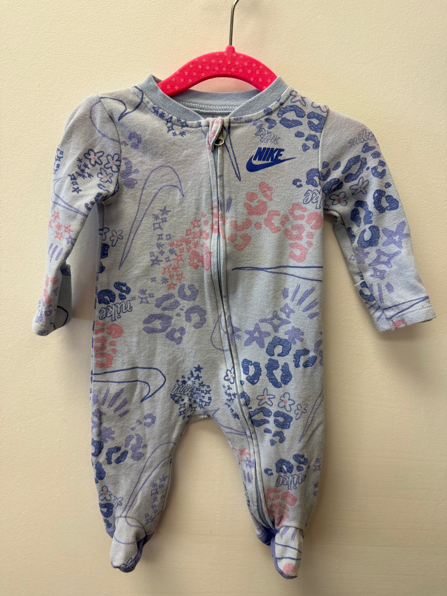 NIKE CHEETAH PRINT SLEEPER SIZE 3M