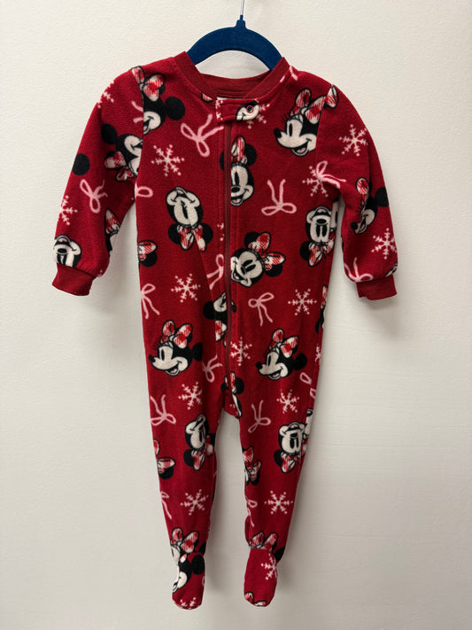 DISNEY FLEECE RED MINNIE SLEEPER SIZE 12-18M