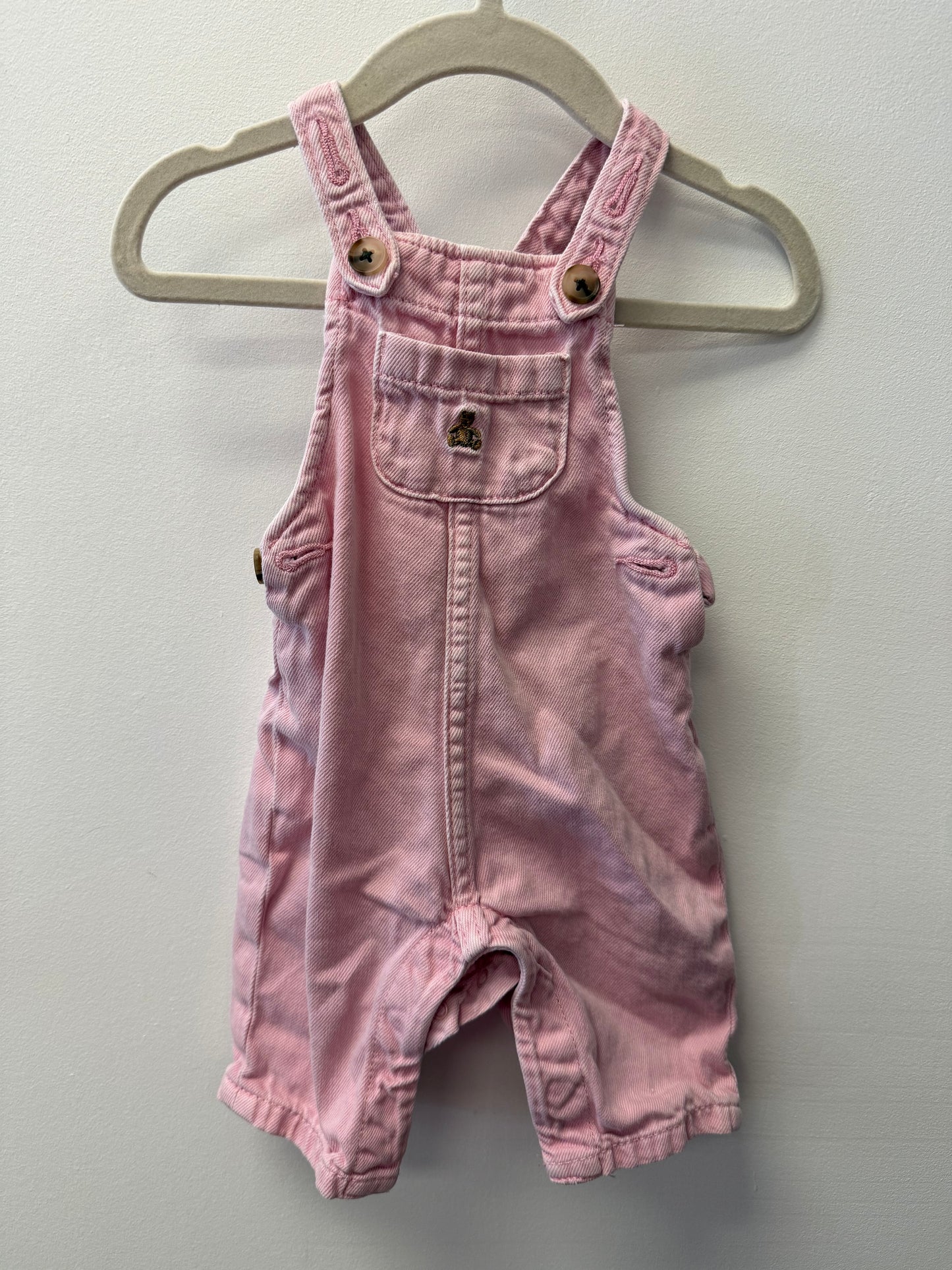 BABY GAP PINK DENIM OVERALLS SIZE 0-3M