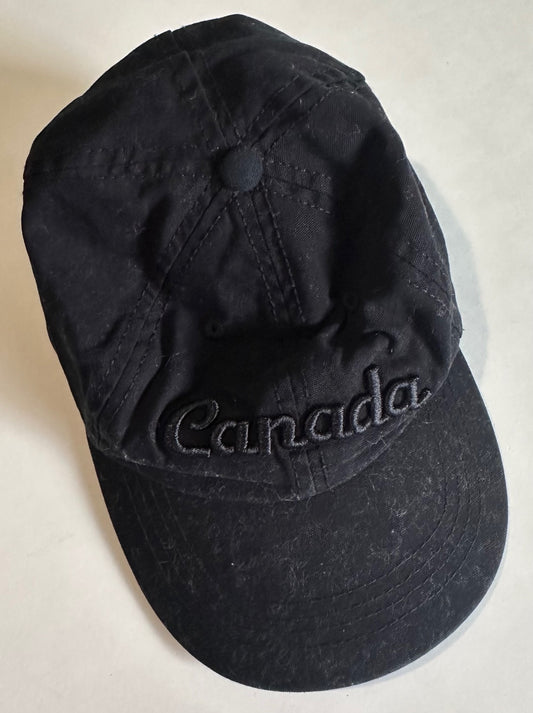 Canadiana, Black Canada Hat - Size M-L-XL (7-16)