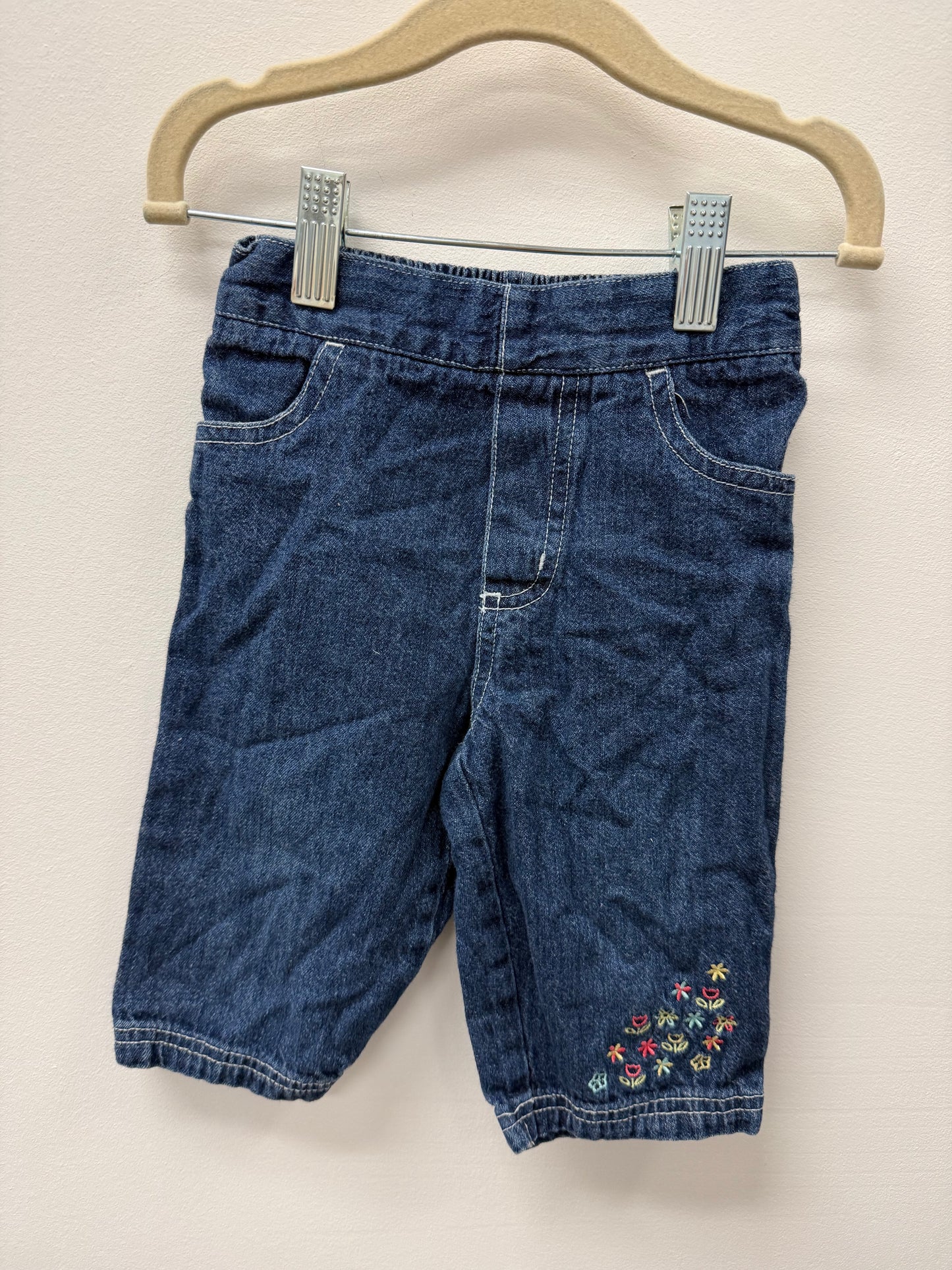 SEARS KIDS FLORAL JEANS SIZE 2T