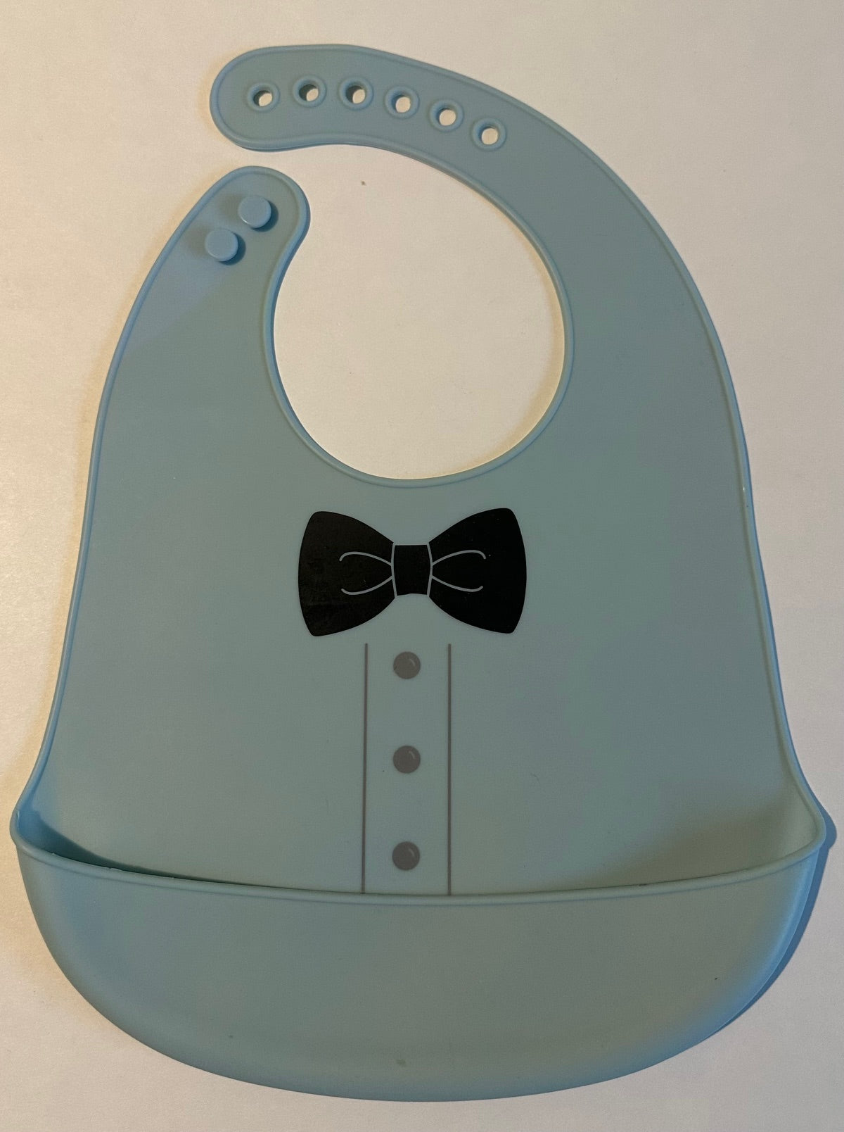 HB, Pale Blue Bow-Tie Bib