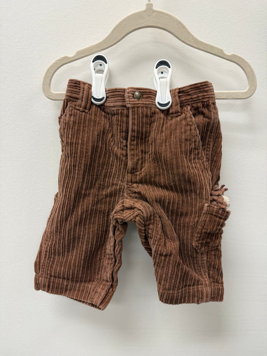 GYMBOREE BROWN COARDAROY PANTS SIZE 3-6M