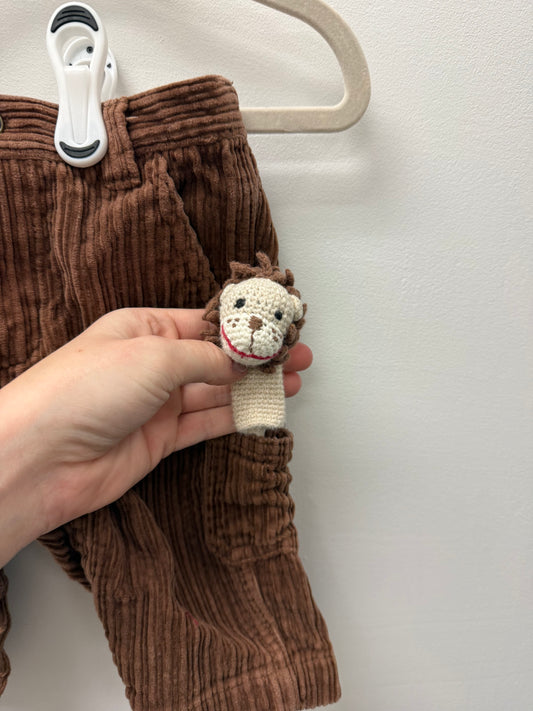 GYMBOREE BROWN COARDAROY PANTS SIZE 3-6M