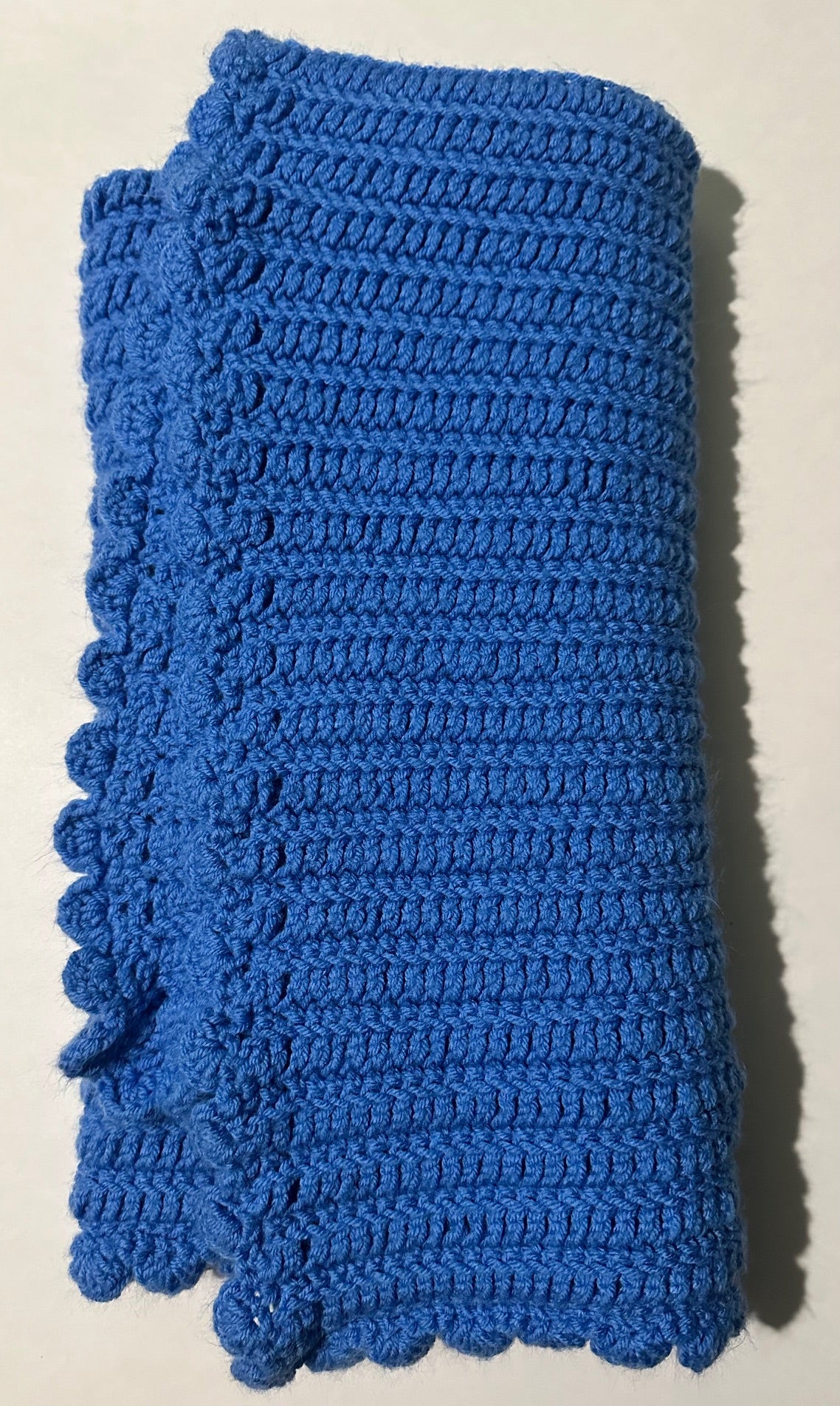 Handmade, Blue Knit Blanket