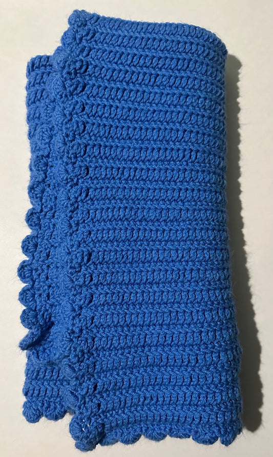 Handmade, Blue Knit Blanket