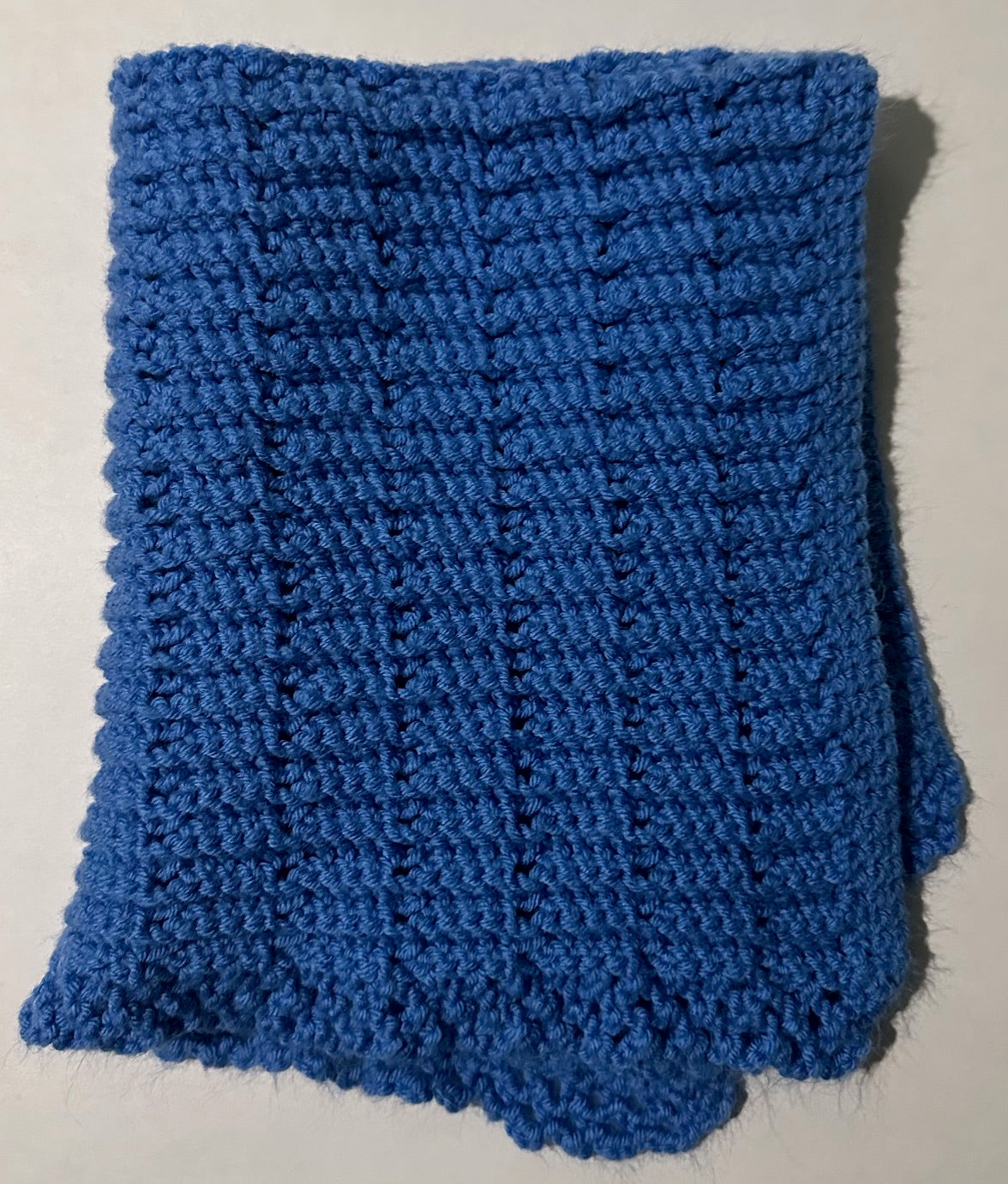 Handmade, Blue Knit Blanket