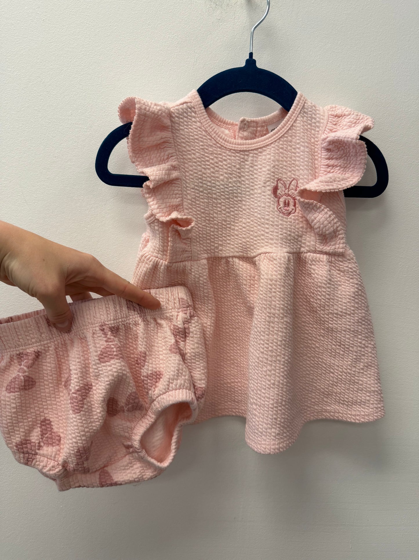JOE FRESH MINNIE MOUSE DRESS + DIAPER COVER SIZE 3-6M