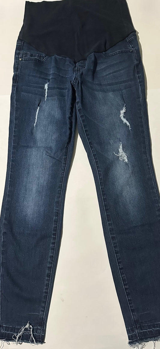 Thyme, Slim Fit Distressed Maternity Jeans - Size Small