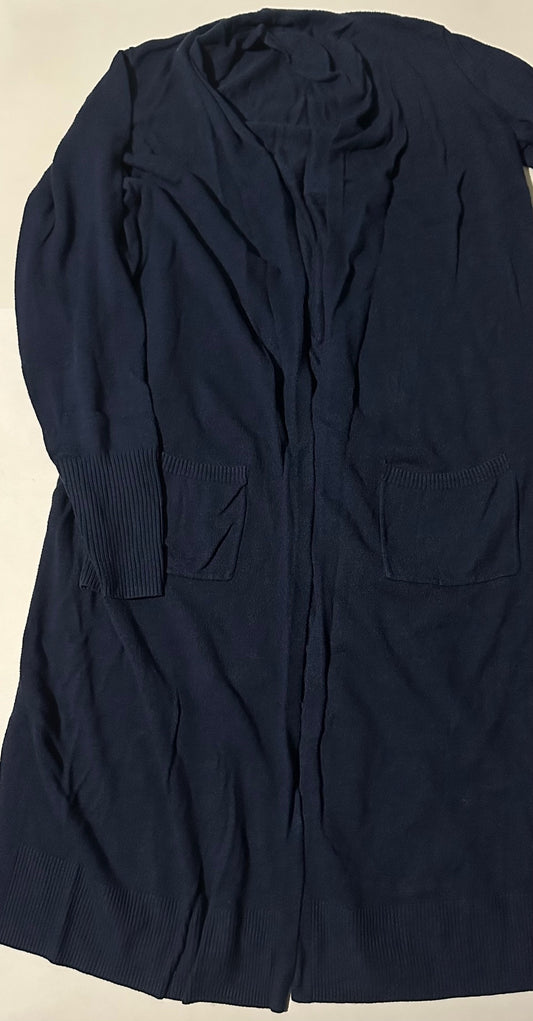 *Adult* Ricki's, Dark Blue Long Open Front Sweater - Size Small