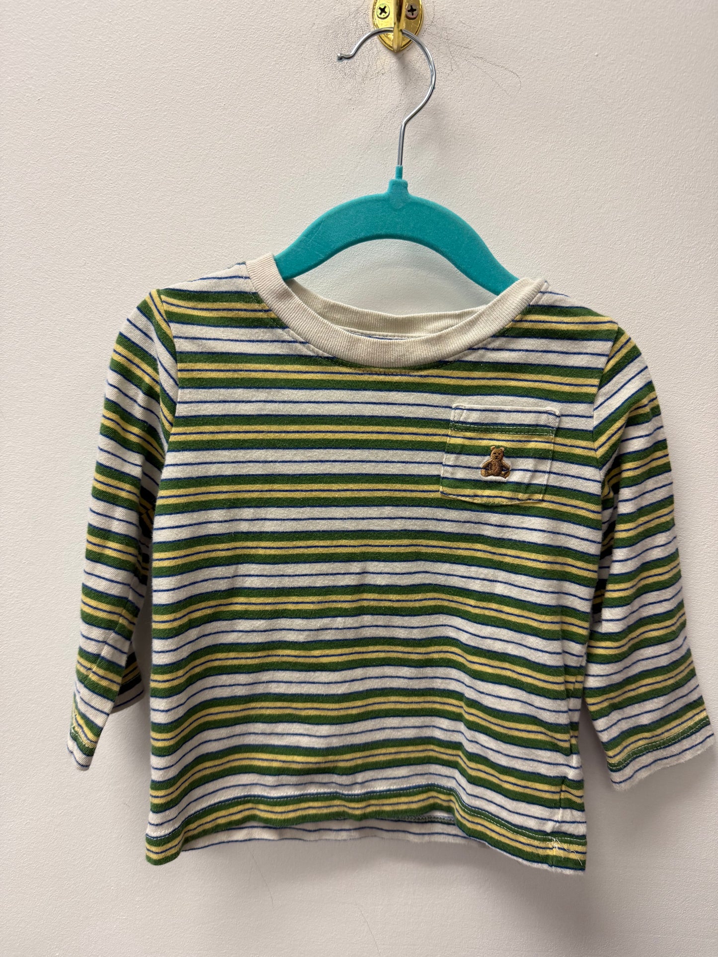 BABY GAP GREEN STRIPPED SHIRT SIZE 18-24M