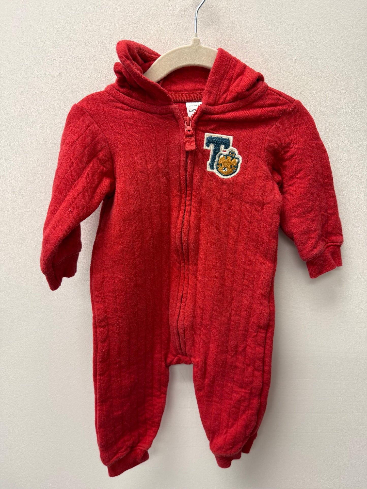 CARTERS RED HOODED ONE PIECE SIZE 6M