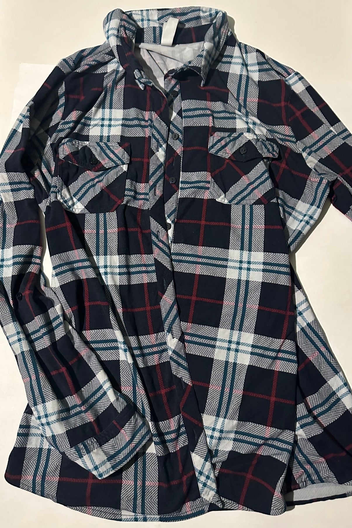 *Adult* Warehouse One, Plaid Button-Up Shirt - Size Large