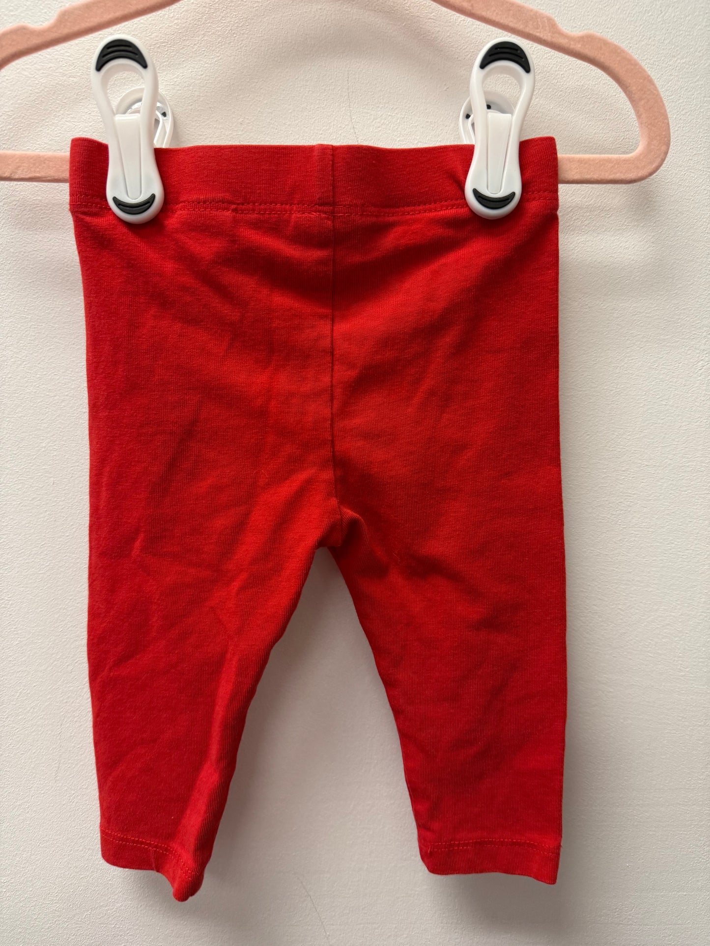 JOE FRESH RED LEGGINGS SIZE 3-6M