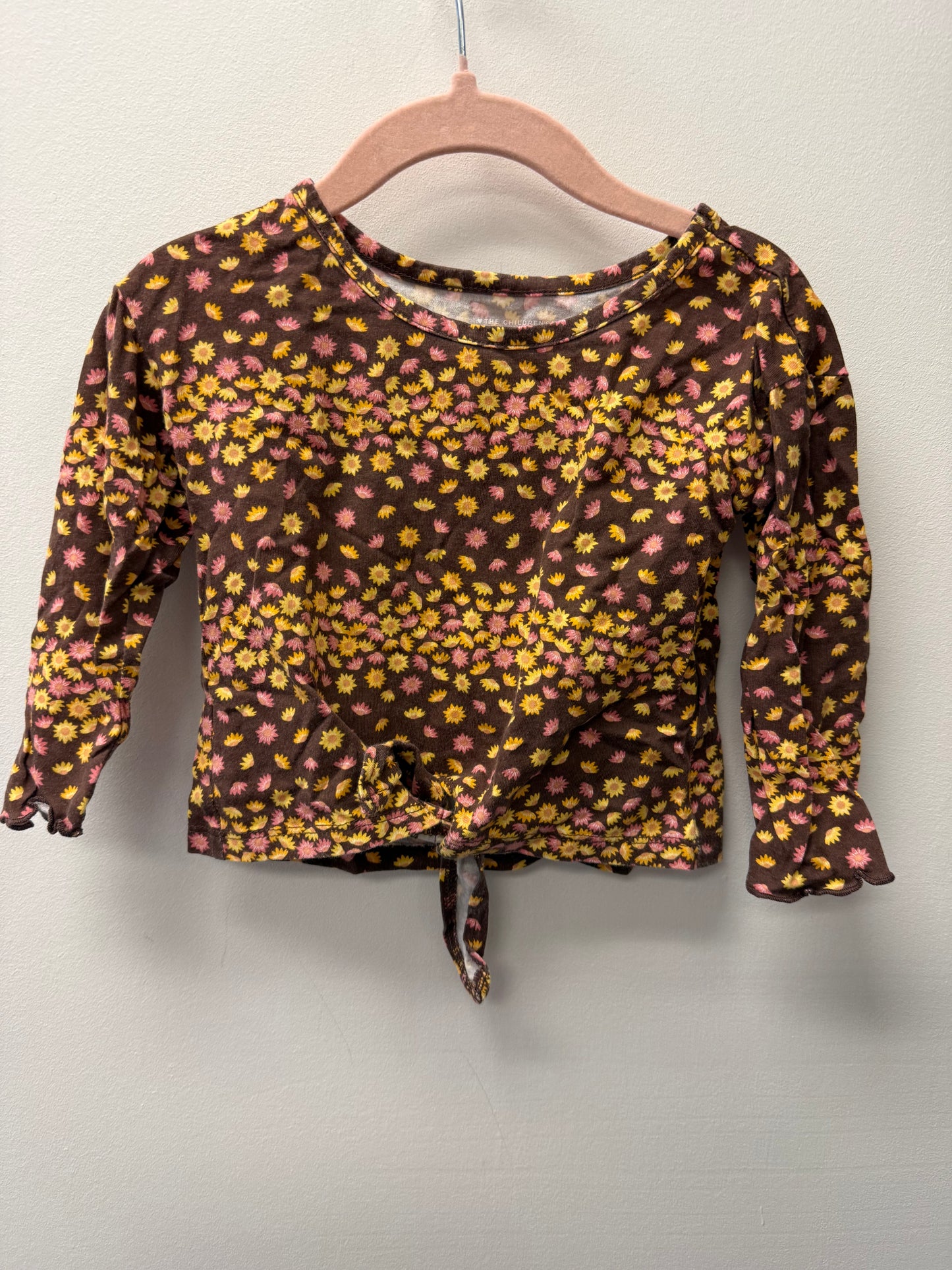CHILDRENS PLACE FLORAL TIE UP SHIRT SIZE 18-24M