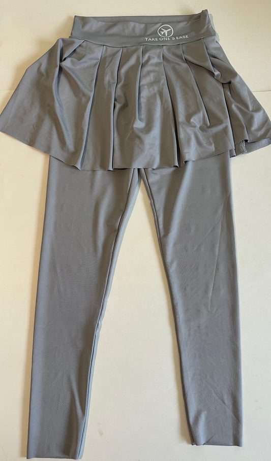 Unknown Brand, Grey Leggings with Dance Skirt Attached - Size 9-10