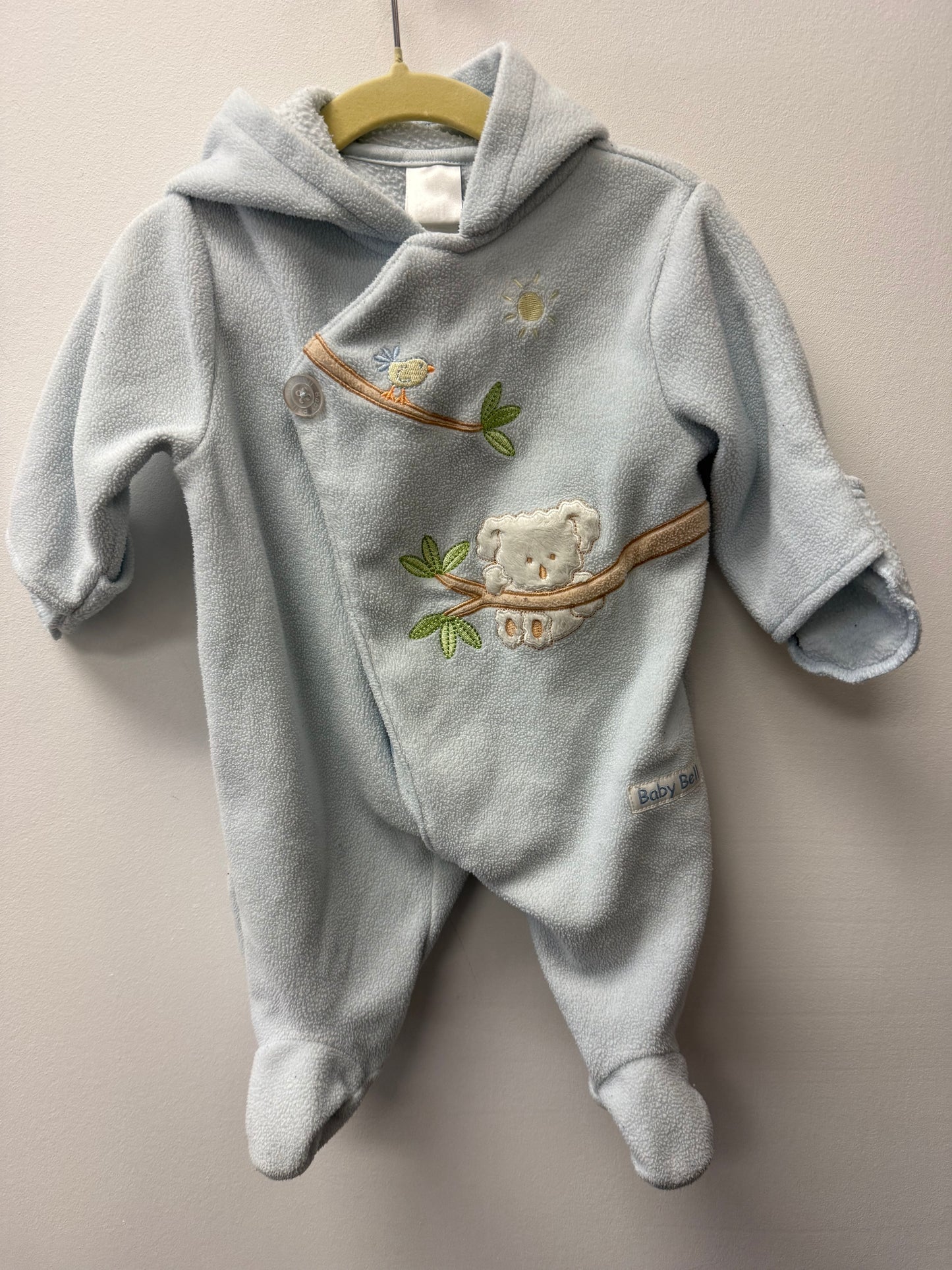 BABY BELL FLEECE BUNTING SUIT SIZE 3M