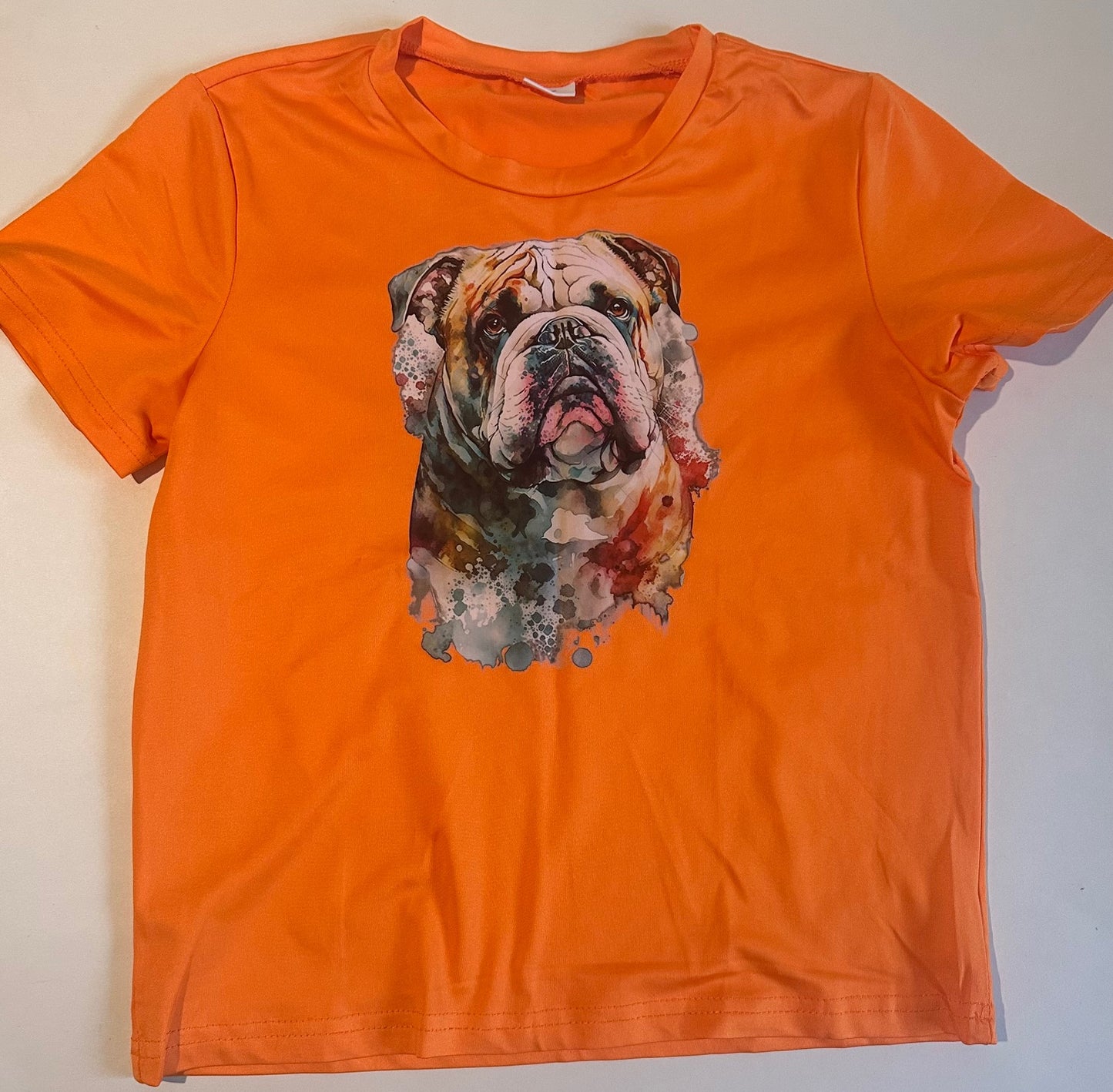 Unknown Brand, Orange Dog T-Shirt - Size 9Y