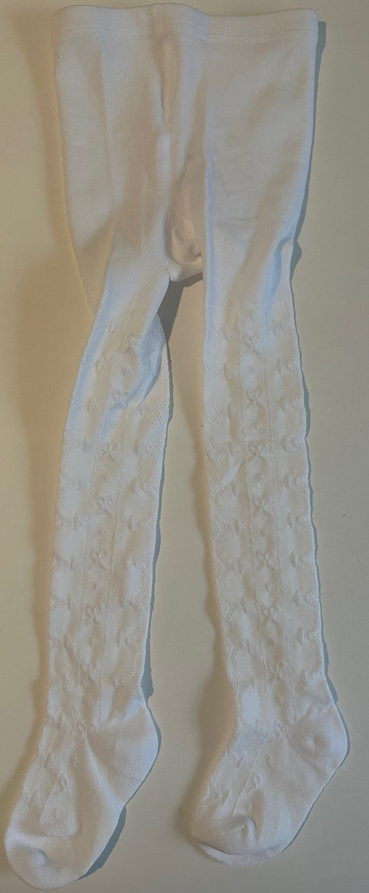 Unknown Brand, White Footed Tights - Size 4-6X