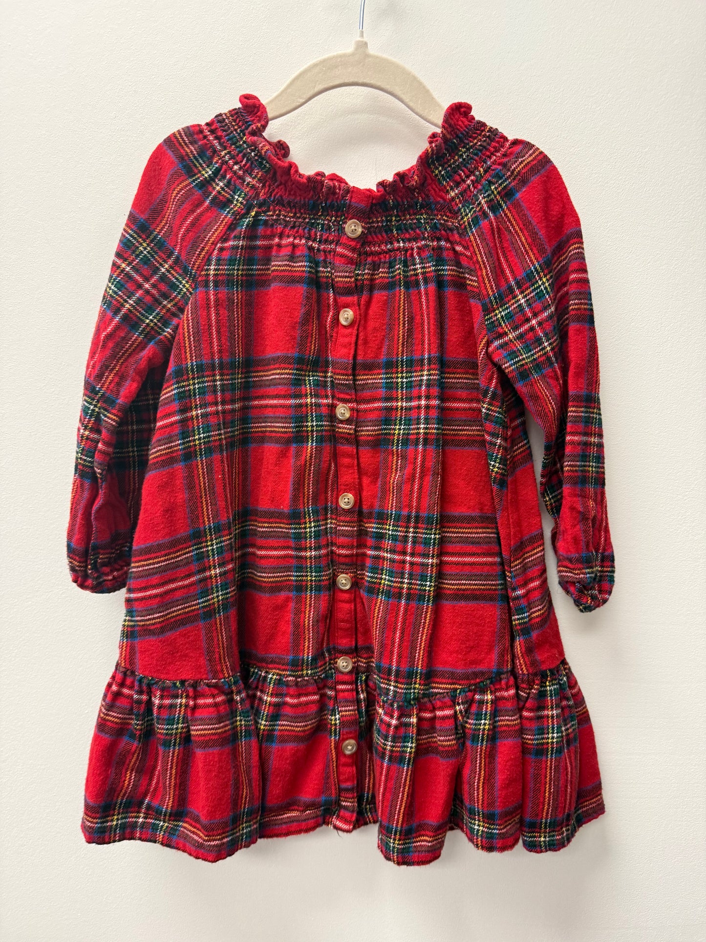 OLD NAVY RED PLAID DRESS SIZE 3T