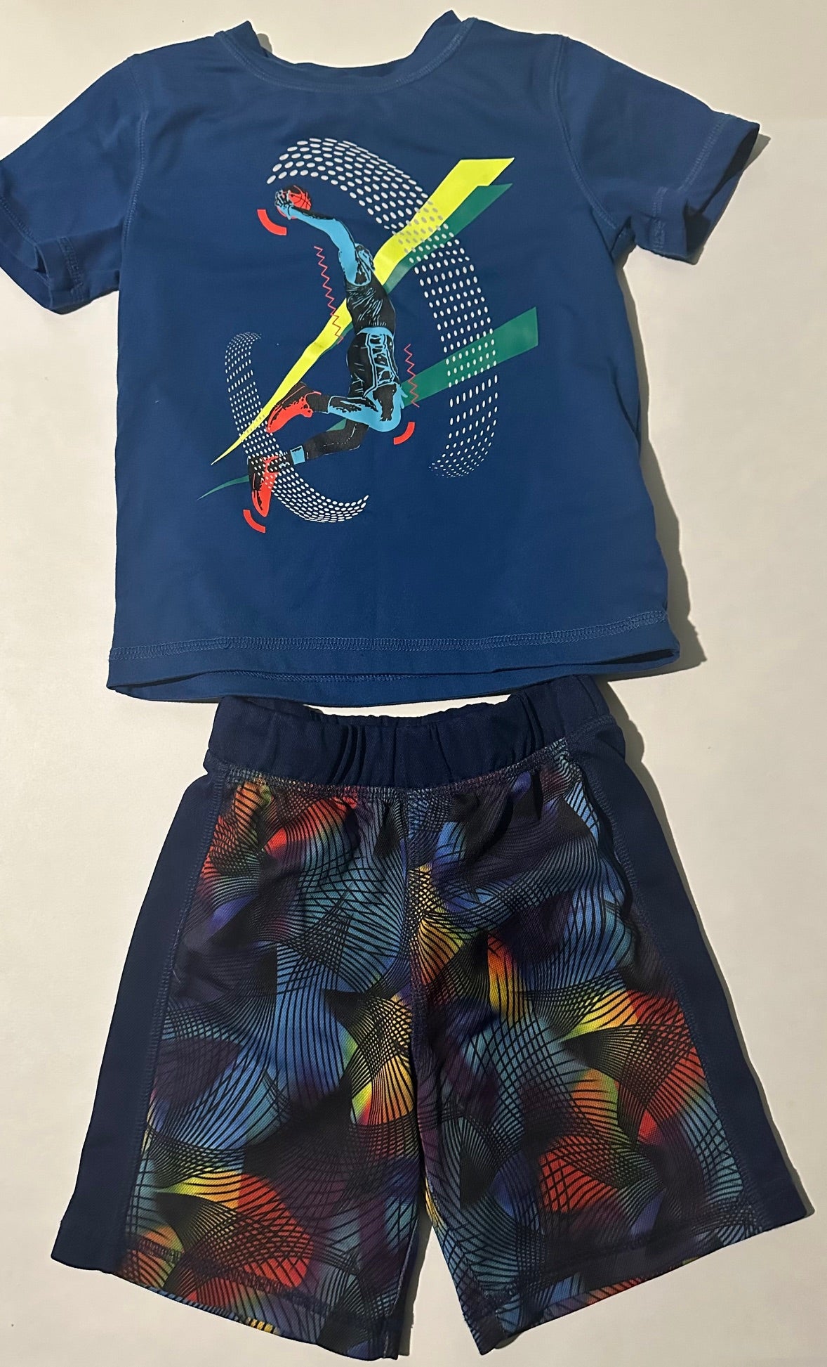 Joe Fresh, Blue Basketball T-Shirt and Shorts Set - Size 3T