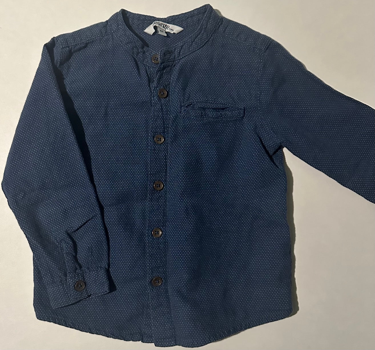 George, Navy Blue Button-Up Shirt - Size 4T