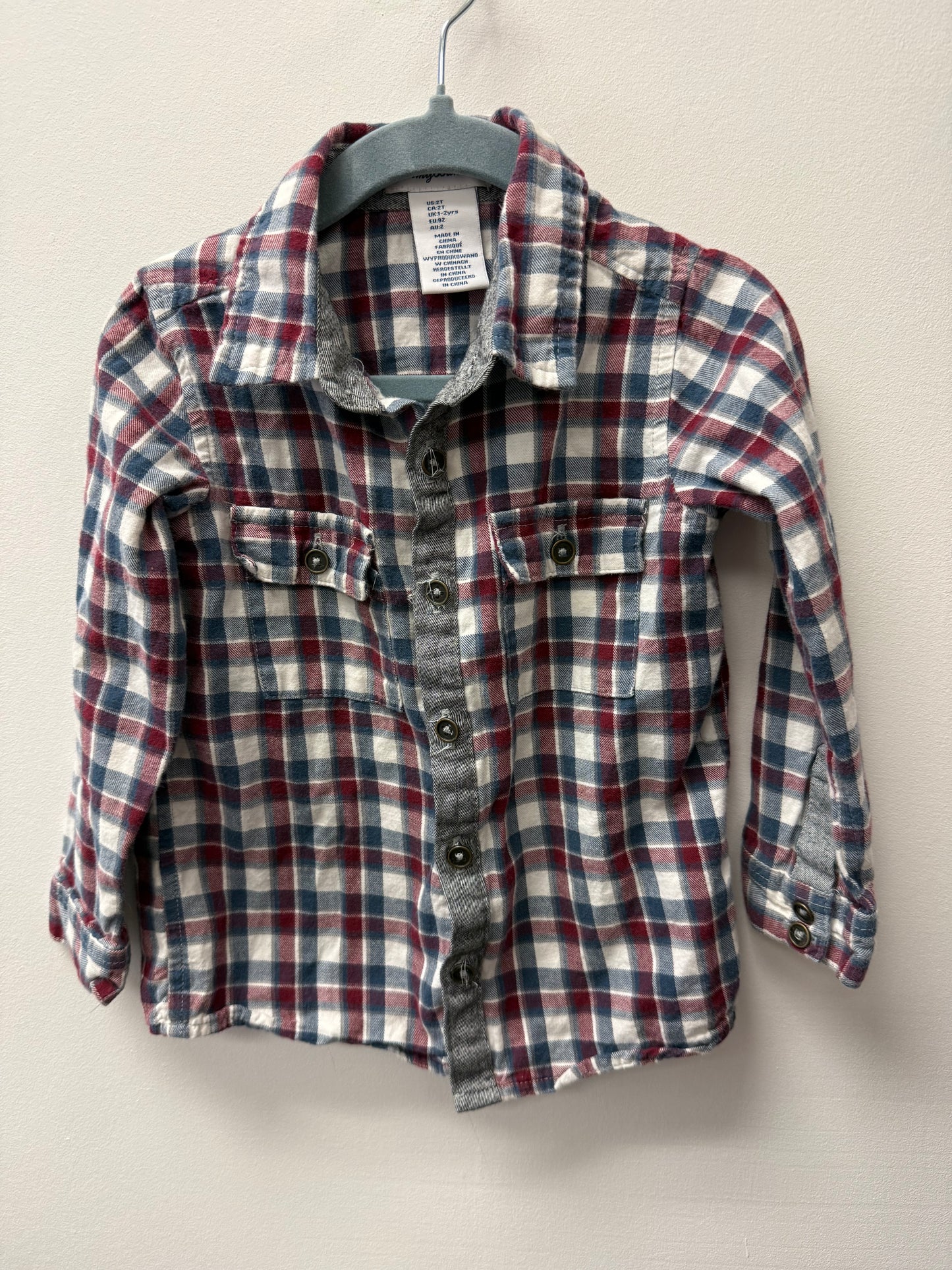 TOMMY BAHAMMA BLUE PLAID SIZE 2T
