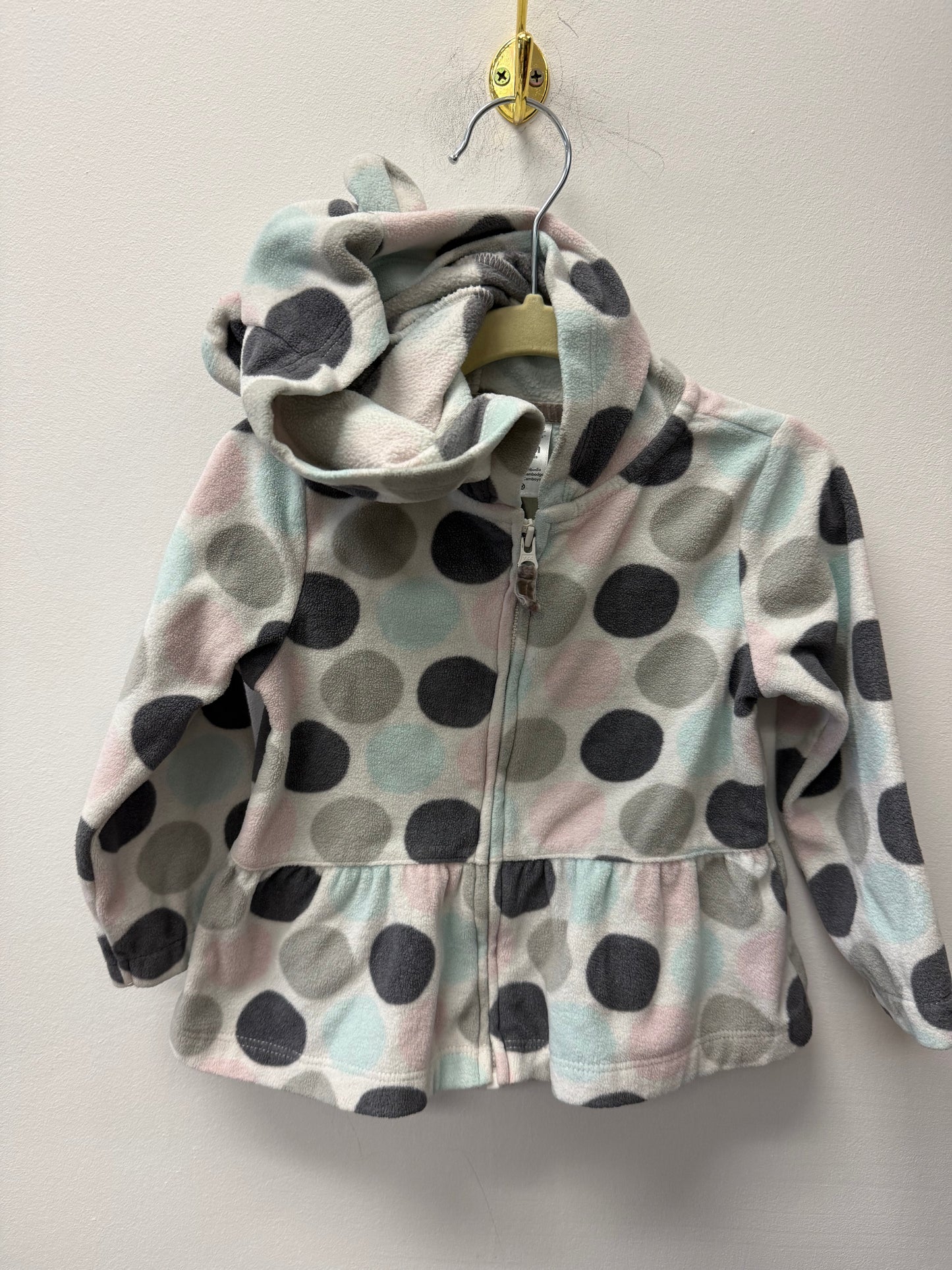 CARTERS FLEECE POLKA DOT SWEATER SIZE 18M